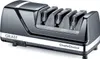 A studio shot of a black electric knife sharpener. Podgląd zdjęcia produktu