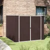 vidaXL Záhradný prístrešok Brown 195x198x159 cm Pozinkovaná Náhľad obrázku produktu 2