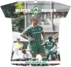 A calendar page shaped like a t-shirt featuring a Werder Bremen football player. Produktbild-Vorschau