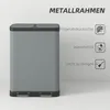 HOMCOM Odpadkový kôš 2 x 30 l, pedálový kôš s vekom, Náhľad obrázku produktu 7