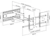 Supporto a parete per monitor TV 43-80" completamente Anteprima dell’immagine prodotto 7