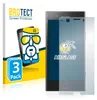 A product shot of a screen protector packaging and a smartphone with the screen protector applied. Produktbild-Vorschau