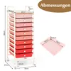 Carrello COSTWAY con 10 cassetti impilabili, carrello Anteprima dell’immagine prodotto 3