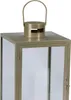 2tlg Metall Laternen Set Olivegrün Gartenlaterne Windlicht ca.H34/47cm Produktbild-Vorschau