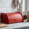 Großer Holz-Brotkasten Rot 40x29x18cm – Brotkorb für Produktbild-Vorschau 3