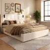 Boxspringbett 140x200 mit Leselicht, Hydraulisches Produktbild-Vorschau 1