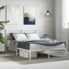 vidaXL Postel s čelem kovová bílá 140x200 cm Náhled obrázku produktu 2