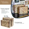 Vintage Holzkoffer mit farbiger Weltkarte Design von HMF im Set in verschiedenen Größen Produktbild-Vorschau