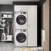 Skříňka pod pračku Roomart DUO-I, šířka 112 cm, bílá barva Náhled obrázku produktu 2