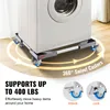 A washing machine is placed on a VEVOR furniture dolly with 360-degree swivel casters, demonstrating its mobility. Náhľad obrázku produktu
