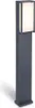 A modern, dark gray outdoor bollard light with a white illuminated panel. Anteprima dell’immagine prodotto