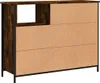 vidaXL Kredens dąb wędzony 100x33x75 cm materiał Podgląd zdjęcia produktu 9