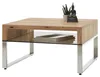 home24 Couchtisch - Eiche Massiv / Glas - Eiche / Silber Produktbild-Vorschau 4