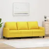 vidaXL Canapé 3 places jaune clair 180 cm Tissu Voir les images du produit 2