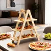 Serviertablett 3 Etagen aus Holz Produktbild-Vorschau 2