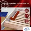 A close-up view of a bed frame with a slatted base, showcasing the installation of a roll-out slatted frame. Produktbild-Vorschau
