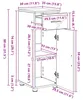 vidaXL Kúpeľňová skrinka so zásuvkami čierna 30 x 35 x 80 Náhľad obrázku produktu 8