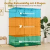 Kattenkooi, grote kattenren van 4 verdiepingen met hangmat, Productafbeelding-voorbeeld 2