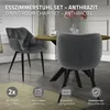 ML-Design set di 2 sedie da pranzo con schienale, Anteprima dell’immagine prodotto 2