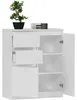Komoda 98 cm 2 dveře 2 zásuvky skříňka FRAMIRE S-2 bílá Náhled obrázku produktu 4