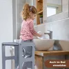 Baby Vivo Lernturm aus Holz - Mit Tafel in Grau Produktbild-Vorschau 5