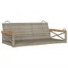 Houpací lavice šedá 109 x 62 x 40 cm polyratan Náhled obrázku produktu 1