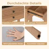 COSTWAY Make-up tafel met gevoerde kruk, make-up Productafbeelding-voorbeeld 7