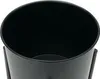 A close-up view of the top opening of a black metal planter or pot. Produktbild-Vorschau