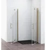 AICA Eckeinstieg 90x80x195cm 6mm ESG NANO Gold Falttür Produktbild-Vorschau 3