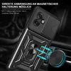 A black phone case with a ring holder and a magnetic mount is shown in a dark, possibly car interior, setting. Produktbild-Vorschau