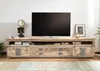 MASSIVMOEBEL24 | Meuble TV 260x50 Manguier laqué Whitewash Voir les images du produit 3