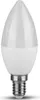 A white LED candle bulb with a silver screw base is shown against a white background. Podgląd zdjęcia produktu