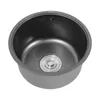 Kulatý kuchyňský dřez 36*19 cm s jednou miskou černý Náhled obrázku produktu 7