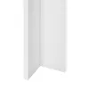 A corner of a white table or surface, viewed from a low angle. Voir les images du produit