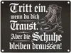 Tritt ein wenn du dich Traust Metallschild in 15x20 cm - Produktbild-Vorschau 1