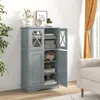 COSTWAY Armoire de salle de bain, armoire à linge avec Voir les images du produit 7