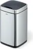 A silver and black sensor trash can is shown against a white background. Podgląd zdjęcia produktu