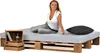 sunnypillow Palettenbett aus Holz Holzbett 200x200 cm Eiche Produktbild-Vorschau 1