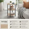 Table d’appoint COLCHESTER 40x61cm - Bois clair industriel, Voir les images du produit 2