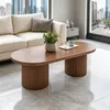 Merax Oval Couchtisch aus MDF, Vintage Design mit Produktbild-Vorschau 15