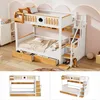 MODFU Etagenbett Kinderbett 90x200cm mit Treppe, Tafel, Produktbild-Vorschau 5