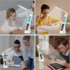 Vouwbare bureaulamp, nachtlamp, klok met LED-display, roze Productafbeelding-voorbeeld 5