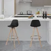 WOLTU Barhocker Küchenstuhl aus Kunstleder Holzgestell mit Produktbild-Vorschau 2