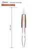 Linnuo Grillzange aus Edelstahl und Holz Griff 45cm extra Produktbild-Vorschau 4