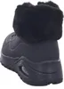 A rear view of a black SKECHERS Uno Rugged boot with faux fur trim. Produktbild-Vorschau