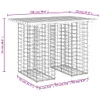 A wireframe diagram of a gabion bench with dimensions indicated. Náhled obrázku produktu