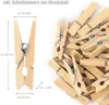 A close-up view of wooden clothespins with measurement indicators. Produktbild-Vorschau
