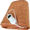 A folded orange electric blanket with a white controller attached. Produktbild-Vorschau