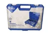 A blue plastic case for a tool set, with an image of the tool set inside. Anteprima dell’immagine prodotto