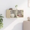 Nástěnná skříňka se skleněnými dvířky Sonoma dub 68,5x37x35 Náhled obrázku produktu 3